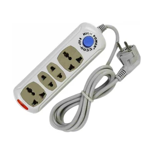 Many 2 Pin 4 Port (2 Pin 2 Port, 3 Pin 2 Port) White Power Strip # HP-0033 (2 Meter)