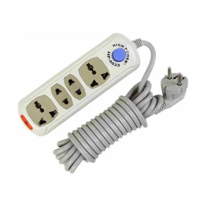 Many 2 Pin 4 Port (2 Pin 2 Port, 3 Pin 2 Port) White Power Strip # HP-0033 (5 Meter)