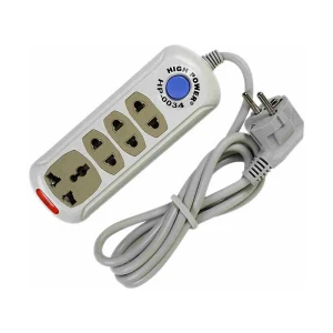Many 2 Pin 4 Port (2 Pin 3 Port, 3 Pin 1 Port) White Power Strip # HP-0034 (2 Meter)