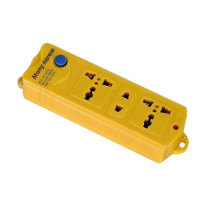 Many 3 Port (2 Pin 1 Port, 3 Pin 2 Port) Yellow Cordless Power Strip # MTS-613
