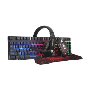 Marvo Scorpion CM370 Black USB Wired Gaming Keyboard, Mouse, Mouse Pad & Headphone Combo