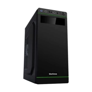MaxGreen 5907BG Mid Tower Black ATX Desktop Casing with Standard PSU