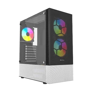 MaxGreen 833 Mid Tower Black & White ATX Gaming Desktop Casing