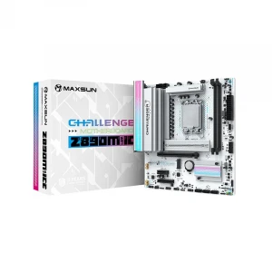 Maxsun Challenger Z890M ICE (Wi-Fi 6) DDR5 (Intel Core Ultra LGA1851 Socket) White Motherboard