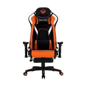 Meetion MT-CHR22 Black-Orange E-Sport Leather Reclining Gaming Chair with Footrest