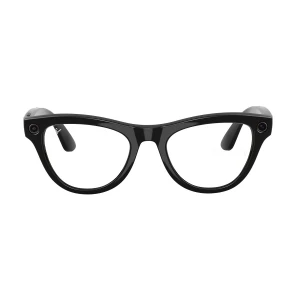 Meta Ray-Ban Skyler (Gen 1) Smart Glasses With Shiny Black Frame Clear to Amethyst Transitions Lens