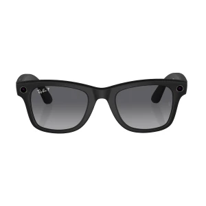 Meta Ray-Ban Wayfarer (Gen 1) Smart Glasses With Matte Black Frame & Graphite Polarized Gradient Lens
