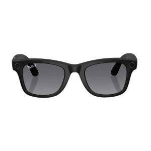 Meta Ray-Ban Wayfarer (Gen 2) Smart Glasses With Matte Black Frame & Graphite Polarized Gradient Lens