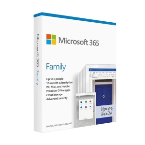 Microsoft 365 Family (Formerly Office 365) English APAC EM Subscription 1 Year Medialess P6 #6GQ-01555