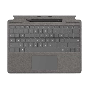 Microsoft Surface Pro Platinum Signature Keyboard with Slim Pen (For Surface Pro X, 8, 9, 10 & 11 Copilot+ PC) (Bundle with Surface)
