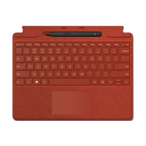 Microsoft Surface Pro Poppy Red Signature Keyboard with Slim Pen 2 (For Surface Pro X, 8 & 9)