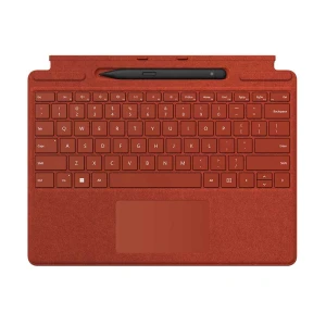 Microsoft Surface Pro Poppy Red Signature Keyboard with Slim Pen 2 (For Surface Pro X, 8, 9, 10 & 11 Copilot+ PC)