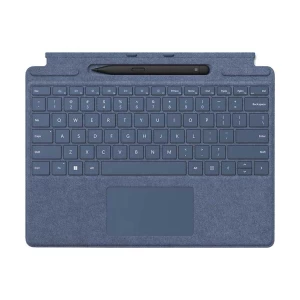 Microsoft Surface Pro Sapphire Signature Keyboard with Slim Pen (For Surface Pro X, 8, 9, 10 & 11 Copilot+ PC) (Bundle with PC) #8X6-00111