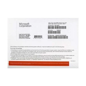 Microsoft Windows 10 Professional 64 Bit ENG Intl 1PK DSP OEI DVD PC OS #FQC-08929