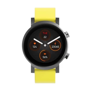 Mobvoi TicWatch E3 Black Smart Watch with Yellow Silicone Band