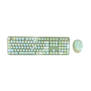 MOFII Sweet Mixed Green Mixed Wireless Keyboard & Mouse Combo