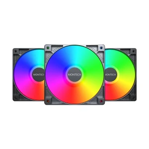 MONTECH GF120 ARGB PWM 120mm (3xFAN) Black Casing Cooling Fan