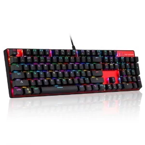 Motospeed CK104 RGB Backlit Wired Black Blue Switch Mechanical Gaming Keyboard
