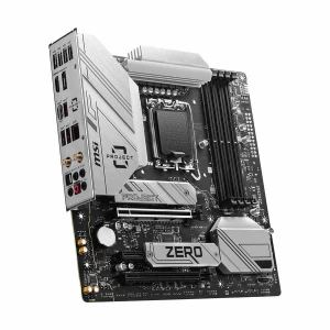 MSI B760M PROJECT ZERO (Wi-Fi 6E) DDR5 12th/13th/14th Gen Intel LGA1700 Socket Motherboard