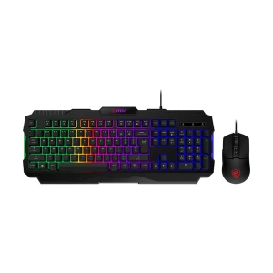 MSI Forge GK100 Combo RGB Wired Black Gaming Keyboard & Mouse Combo