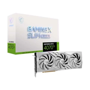 MSI GeForce RTX 4070 Ti GAMING X SLIM WHITE 12G 12GB GDDR6X Graphics Card