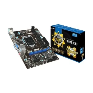 MSI H81M-E33 4th Gen HDMI Intel Motherboard