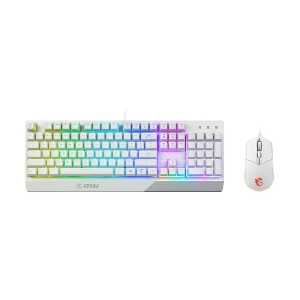 MSI Vigor GK30 Combo RGB Wired White Gaming Keyboard & Mouse Combo (US Layout)