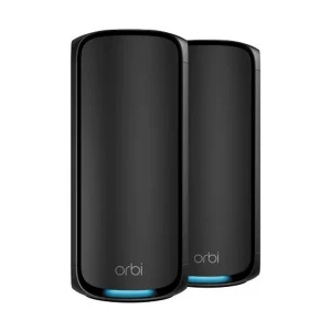 Netgear Orbi 970 27000 Mbps 10G Quad-band Wi-Fi 7 Mesh Router (2-Pack) (Black Edition)