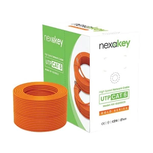 NexaKey NX-GLD56C6 Cat-6 UTP, 305 Meter, Orange Network Cable #NX-GLD56C6