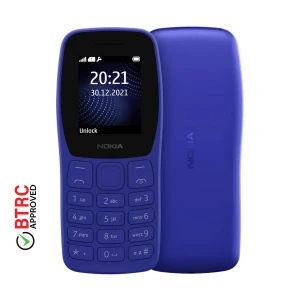 Nokia 105 Classic Blue Feature Phone (Dual Sim)