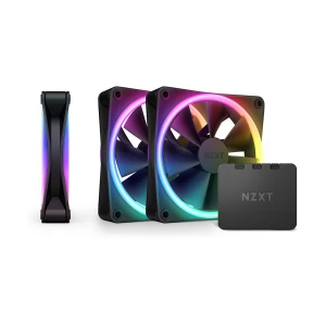 Nzxt F120 RGB DUO 120mm (3xFAN) Black Casing Cooling Fan with Controller #RF-D12TF-B1