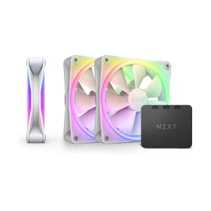 Nzxt F120 RGB DUO 120mm (3xFAN) White Casing Cooling Fan with Controller #RF-D12TF-W1