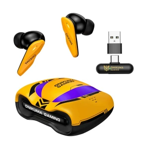 Onikuma TX616 Yellow TWS Tri-Mode Gaming Earbuds