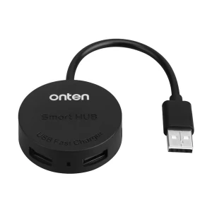 Onten OTN-5208 USB Male to Quad USB Female Black HUB #OTN-5208