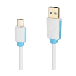 Onten OTN-69001 USB Male to USB Type-C, 2 Meter, White & Blue Charging & Data Cable #OTN-69001