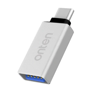Onten OTN-9130 OTG Type-C Male to USB Female Silver Converter #OTN-9130
