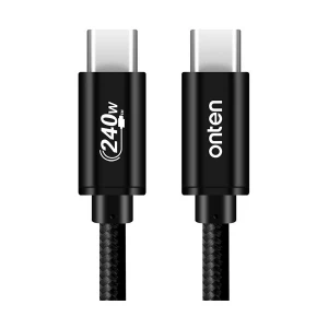 Onten OTN-CC201 USB Type-C Male to Male, 1 Meter, Black Charging & Data Cable #OTN-CC201