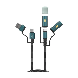 Onten OTN-CC326 USB Type-C Male to Male, 1.2 Meter, Black Charging Cable With Electric Lighter & Lighting Lamp