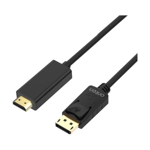 Onten OTN-DP302 DisplayPort Male to HDMI Male, 1.8 Meter, Black Cable #OTN-DP302