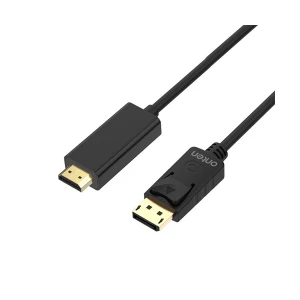 Onten OTN-DP303 DisplayPort Male to HDMI Male, 1.8 Meter, Black Cable #OTN-DP303