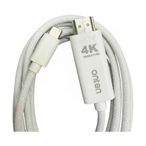 Onten OTN-UC508 USB Type-C Male to HDMI Male, 1.8 Meter, White Cable #OTN-UC508 (4K)