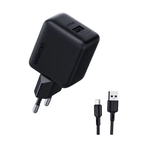 Oraimo Cannon 18S USB 18W Black Charger / Charging Adapter with USB to USB-C Black Cable #OOCW-5184E+C53 (EU)