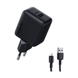 Oraimo Cannon 18S USB 18W Black Charger / Charging Adapter with USB to Micro USB Black Cable #OCW-5184E+M53 (EU)