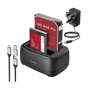 Orico 2 Bay 2.5/3.5 inch Black USB Type-C HDD/SSD Dock