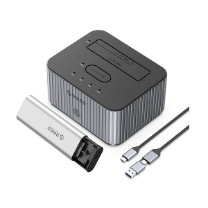 Orico 2 Bay M.2 NVMe SSD & 2.5/3.5 inch HDD/SSD Gray Docking Station