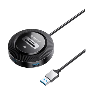 Orico 4 Port USB Male to Tri USB 3.0 Female with SD/TF Black HUB #YK5-U3-03-BK
