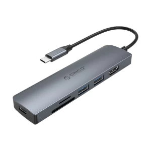 ORICO Type-C Male to HDMI, Dual USB, PD, SD & TF Female Gray Multi-Interface HUB # MC-U601P-GY