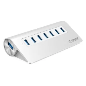 ORICO Aluminum Alloy 7 Port USB3.0 HUB with 30W Power Adapter # M3H7-V1-UK-SV / M3H7-V1-SV