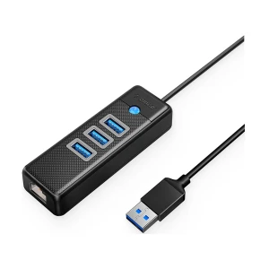 ORICO PW3UR-U3 3 Port USB Male to Tri USB & LAN Female Black Hub #ORICO-PW3UR-U3