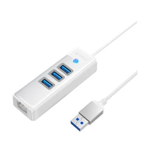 ORICO PW3UR-U3 3 Port USB Male to Tri USB & LAN Female White Hub #ORICO-PW3UR-U3